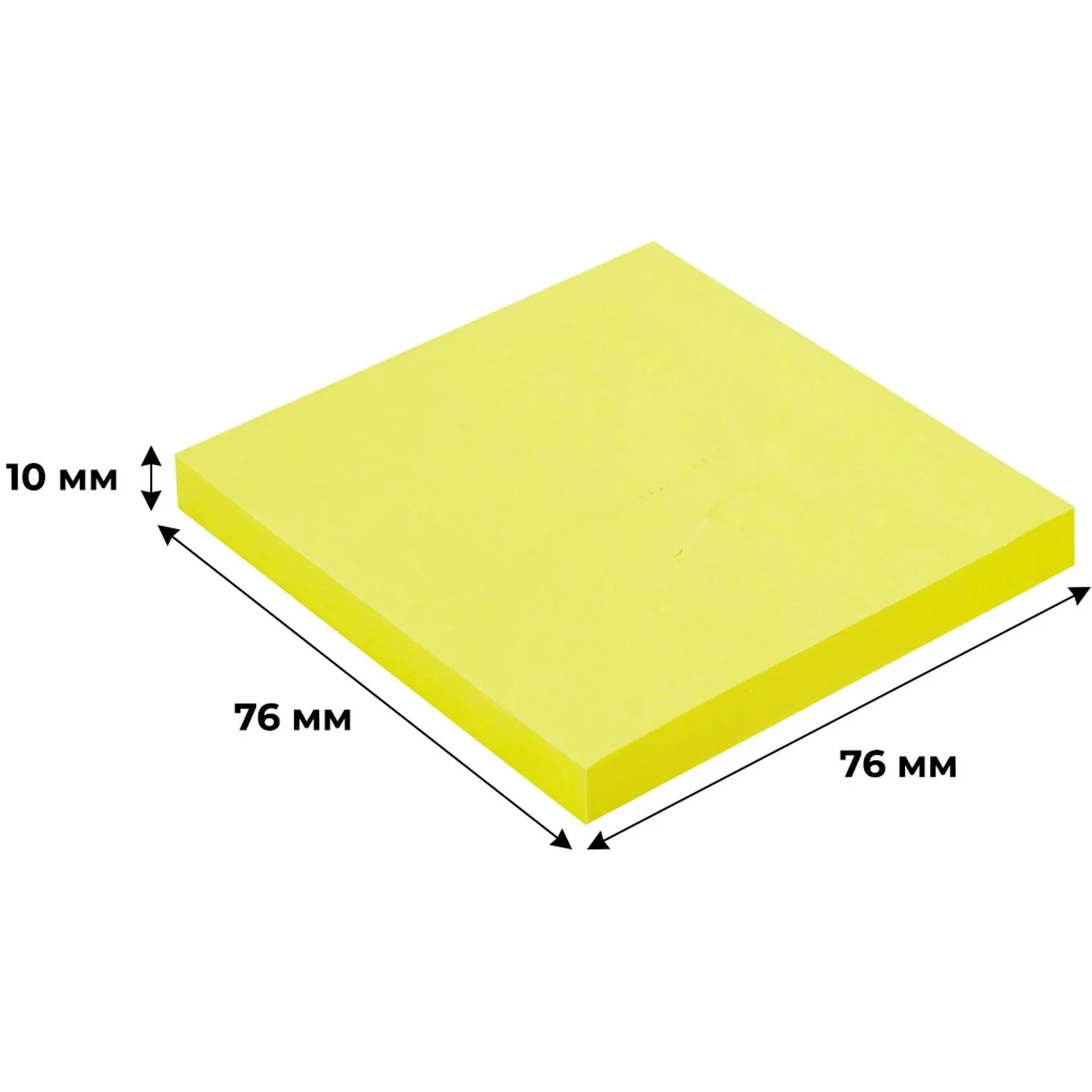 Стикеры Attache Selection 76×76 мм, неоновый жёлтый, 100 листов (без следов клея) - Image 4