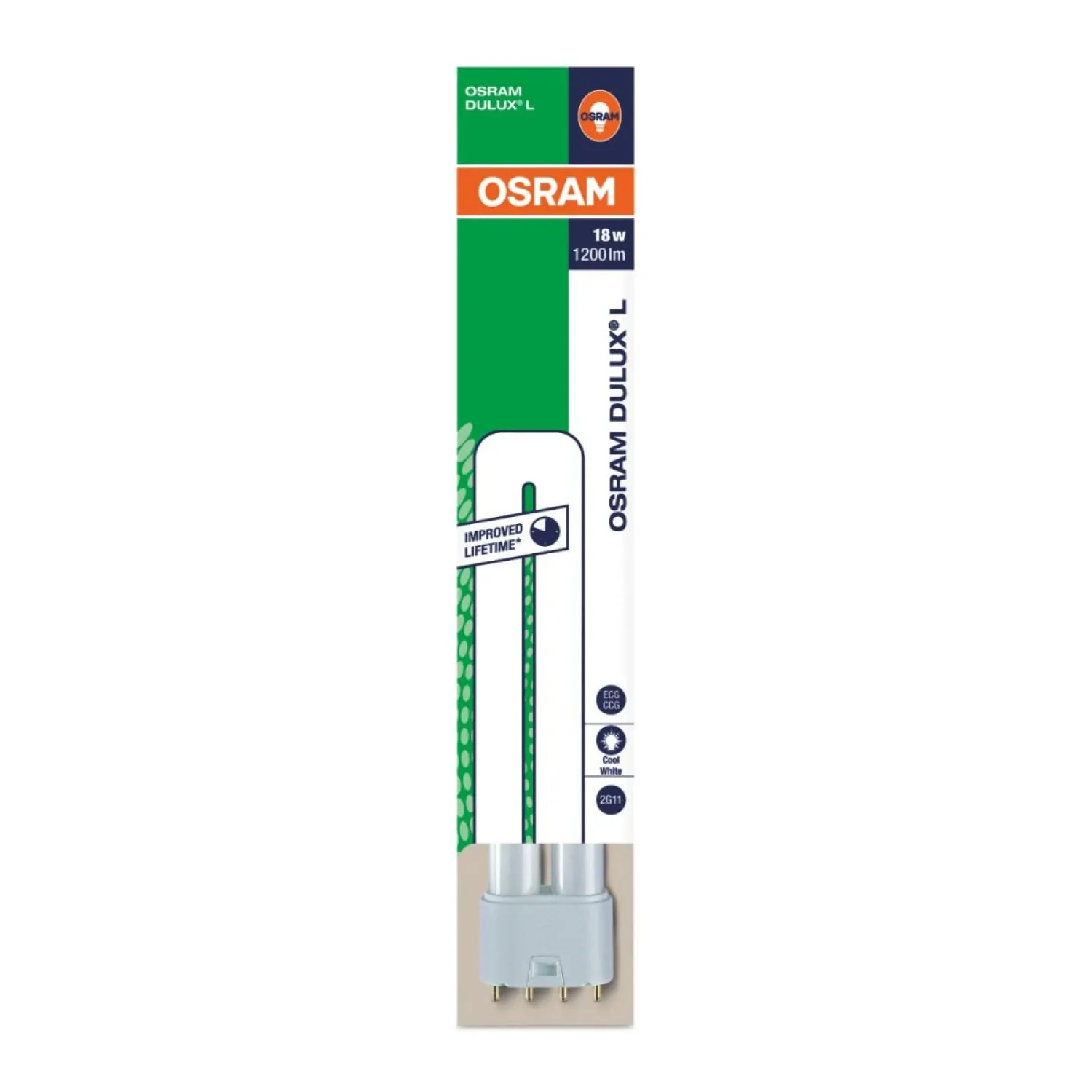 Лампа люминесцентная CFL Dulux L 18W/840 18 Вт 2G11 L 4000 К (4099854124044)