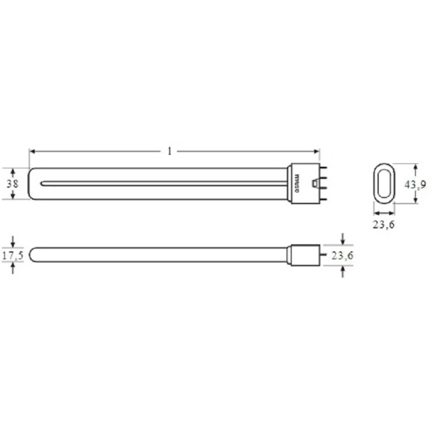 Лампа люминесцентная CFL Dulux L 18W/840 18 Вт 2G11 L 4000 К (4099854124044) - Image 3