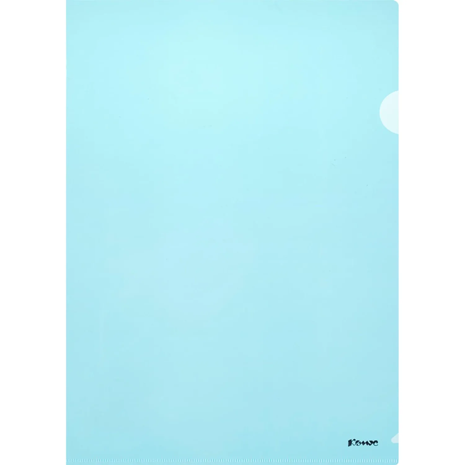 Папка-уголок Комус A4 пластиковая 180 мкм синяя