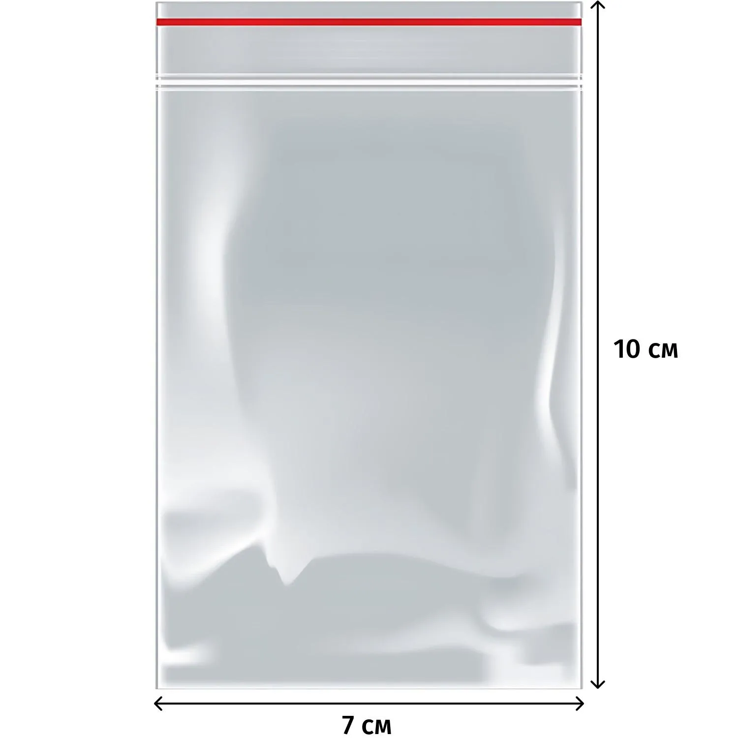 Пакет с замком zip-lock ПВД прозрачный 7x10 см 32 мкм (1000 штук в упаковке) - Image 2