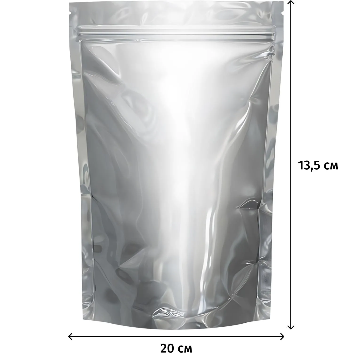 Пакет с замком zip-lock дой-пак PET глянцевый 20x13.5 см 92 мкм (300 штук в упаковке) - Image 2