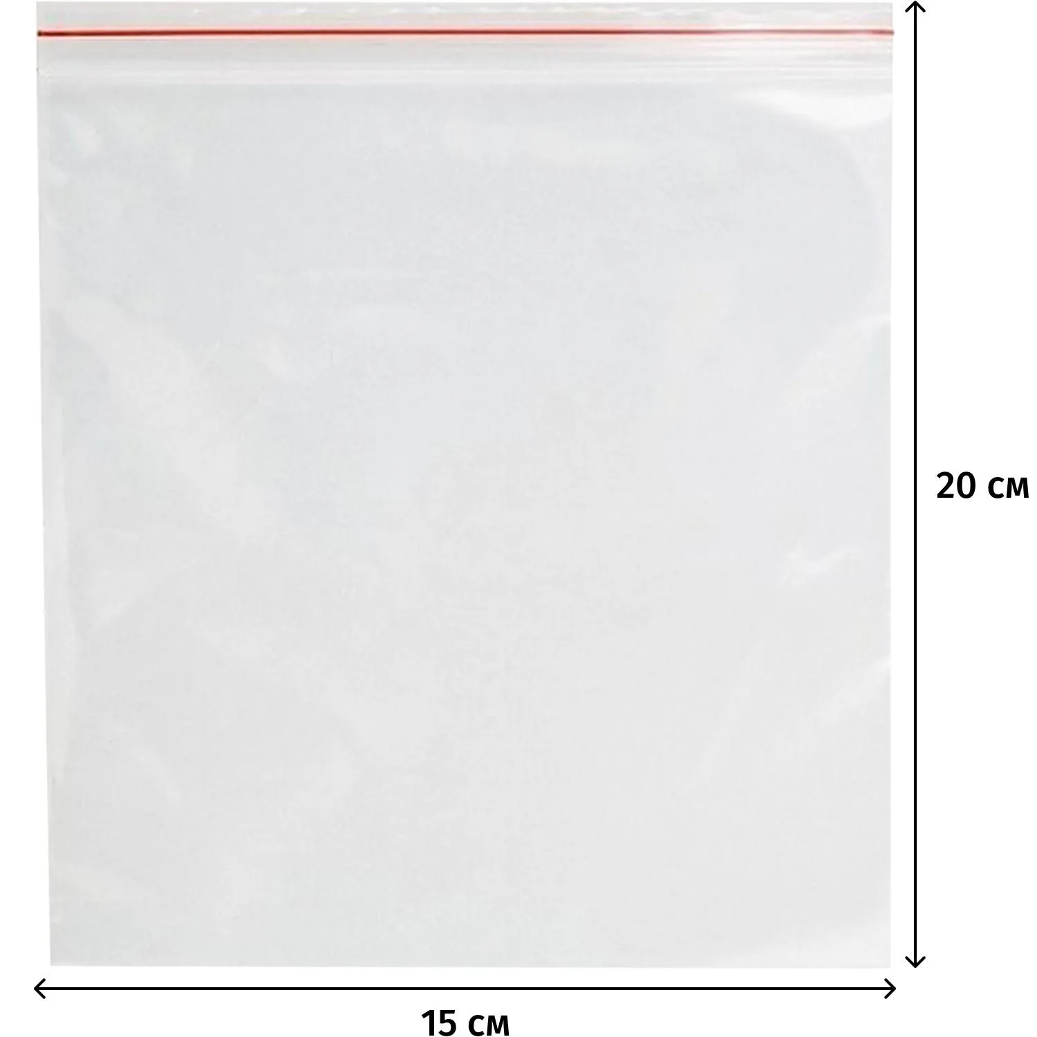 Пакет с замком zip-lock ПВД 15x20 см 32 мкм (1000 штук в упаковке) - Image 2