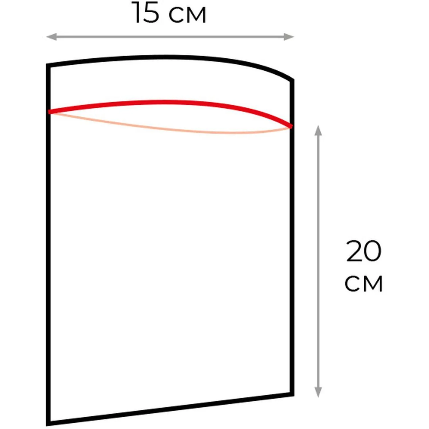 Пакет с замком zip-lock ПВД 15x20 см 60 мкм (100 штук в упаковке) - Image 4