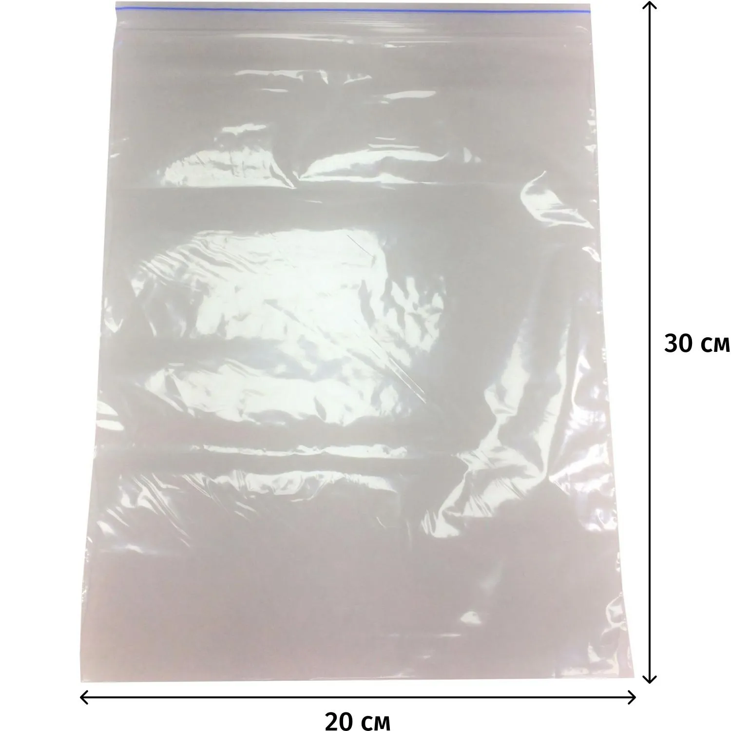 Пакет с замком zip-lock ПВД 20x30 см 60 мкм (100 штук в упаковке) - Image 4