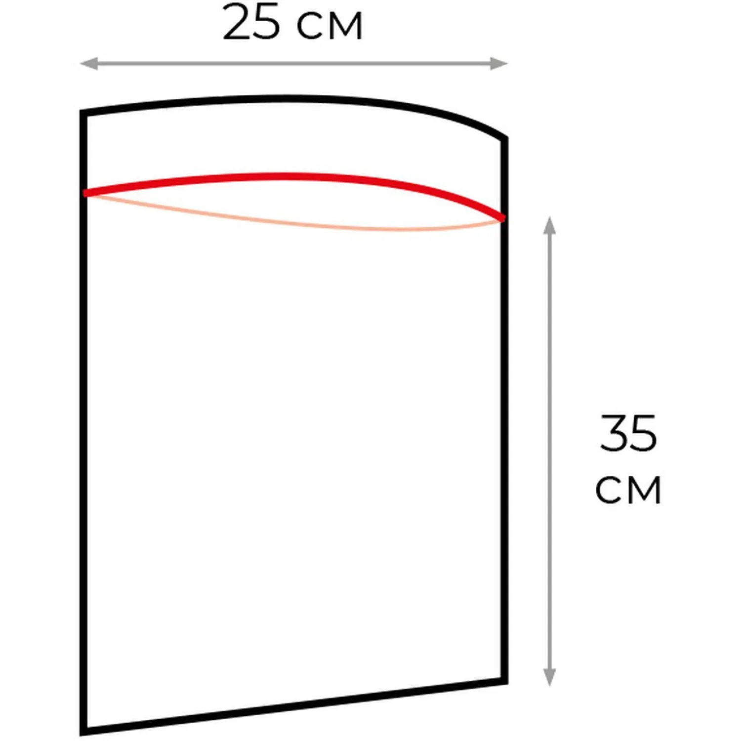Пакет с замком zip-lock ПВД 25x35 см 60 мкм (100 штук в упаковке) - Image 4