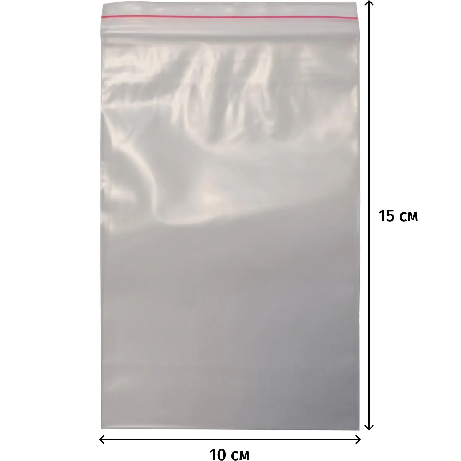 Пакет с замком zip-lock ПВД 10x15 см 100 мкм (100 штук в упаковке) - Image 2