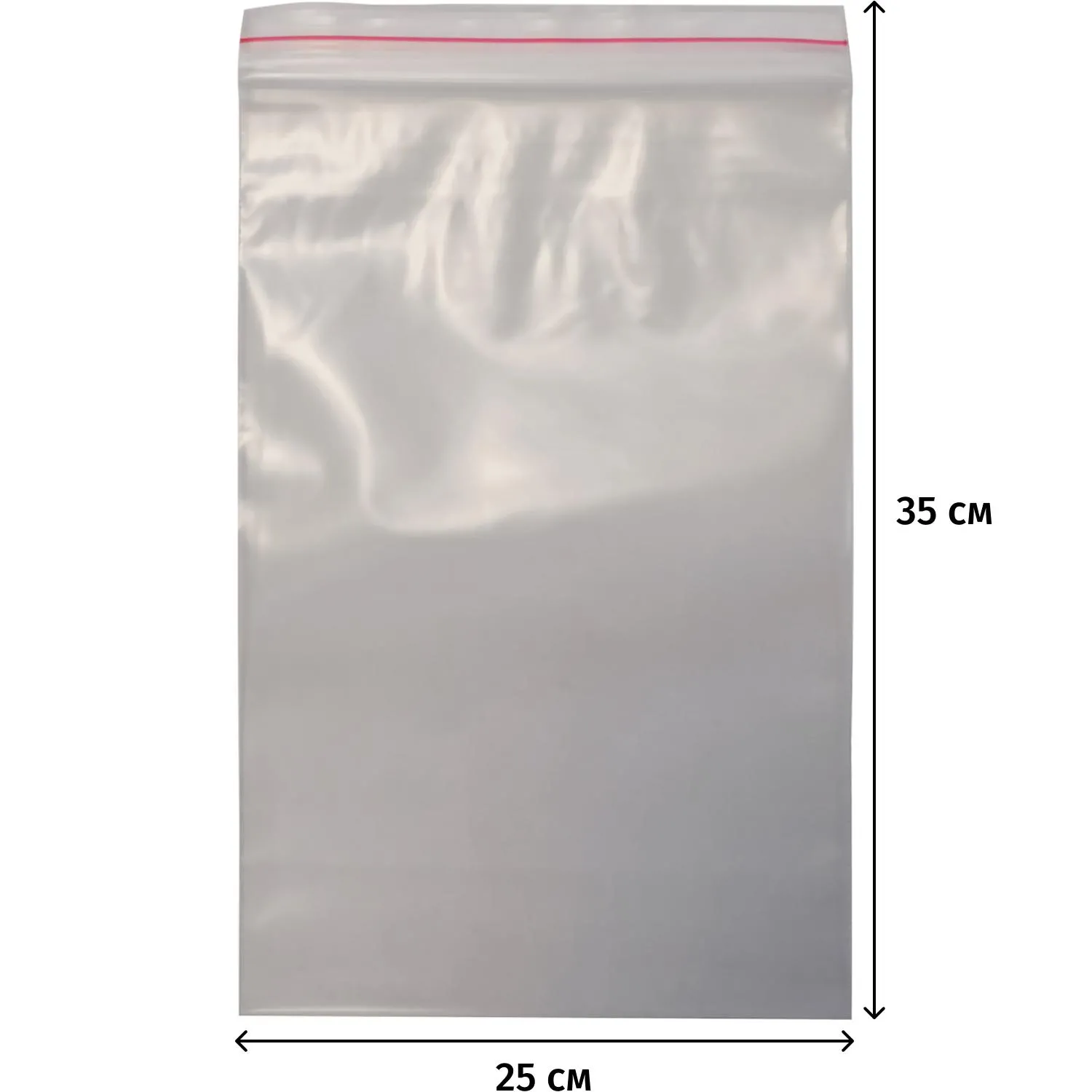 Пакет с замком zip-lock ПВД 25x35 см 100 мкм (100 штук в упаковке) - Image 2
