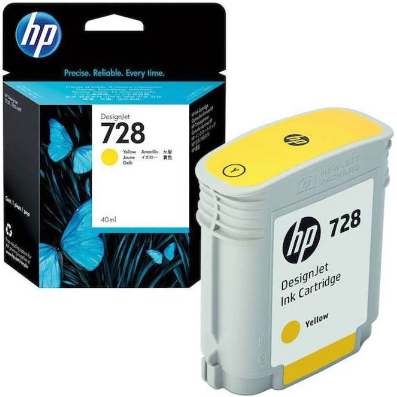 Картридж струйный HP 728 F9J65A жёлтый оригинальный - Image 2