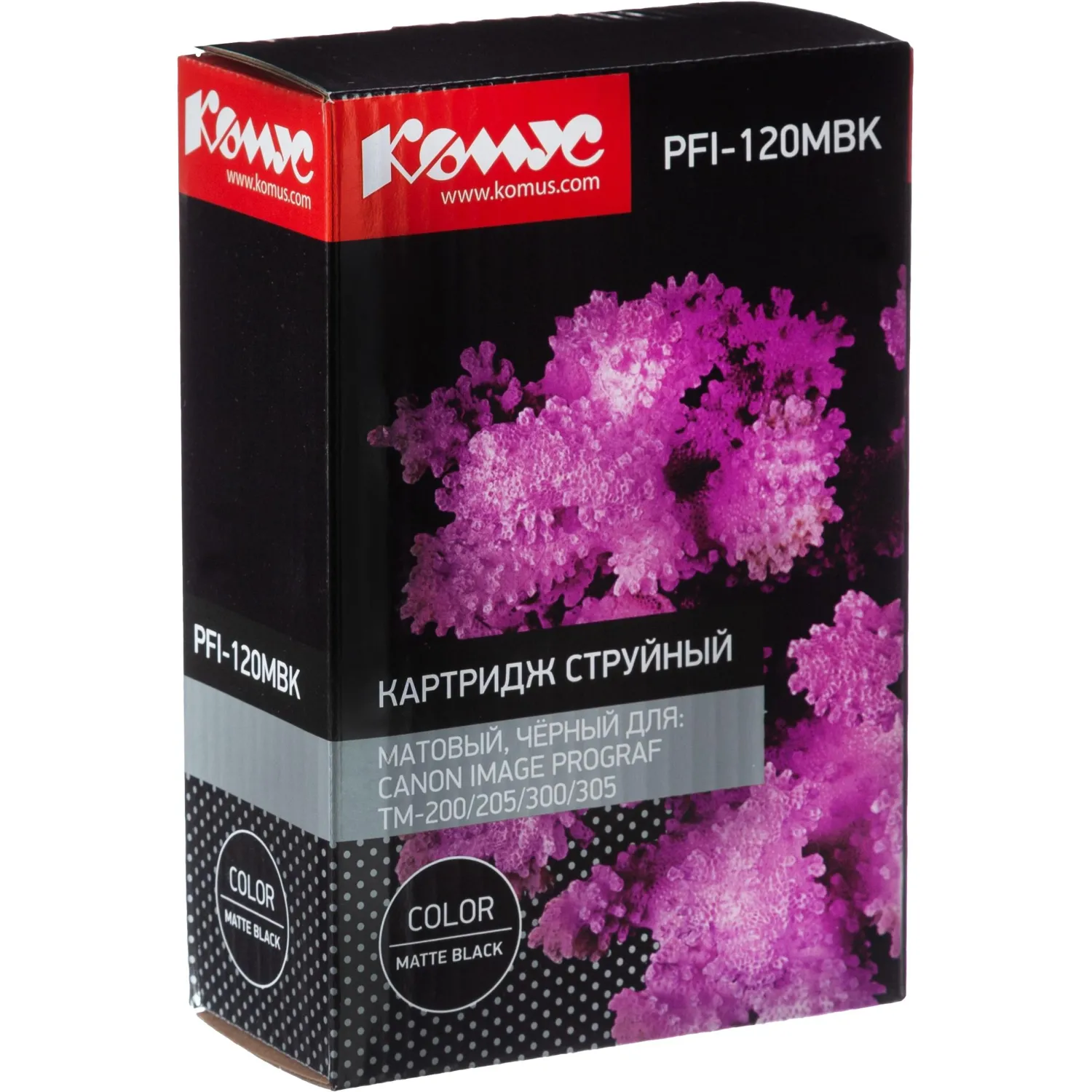 Картридж струйный Комус PFI-120MBK 2884C001 для Canon чёрный матовый совместимый - Image 3