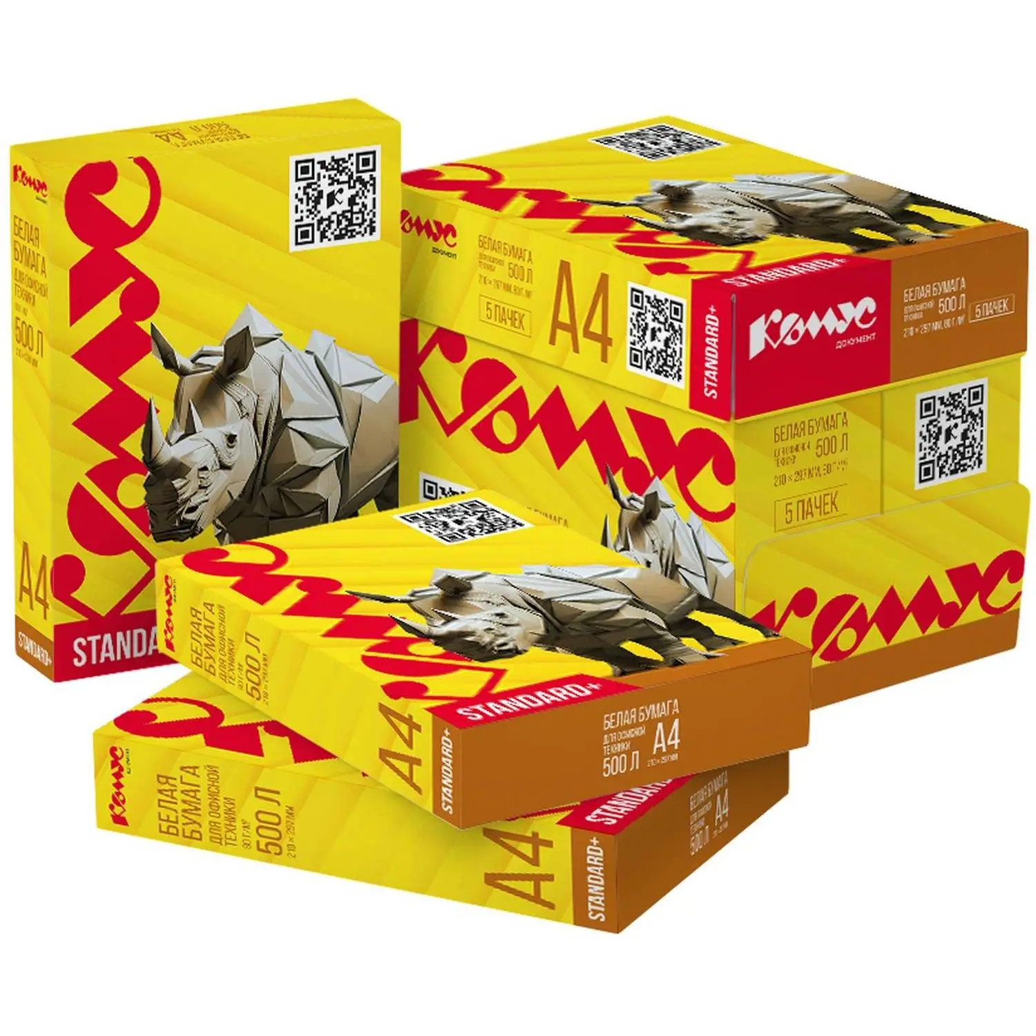 офисная бумага комус документ standard+ А4 80г/м² 500л Марка С - Image 2