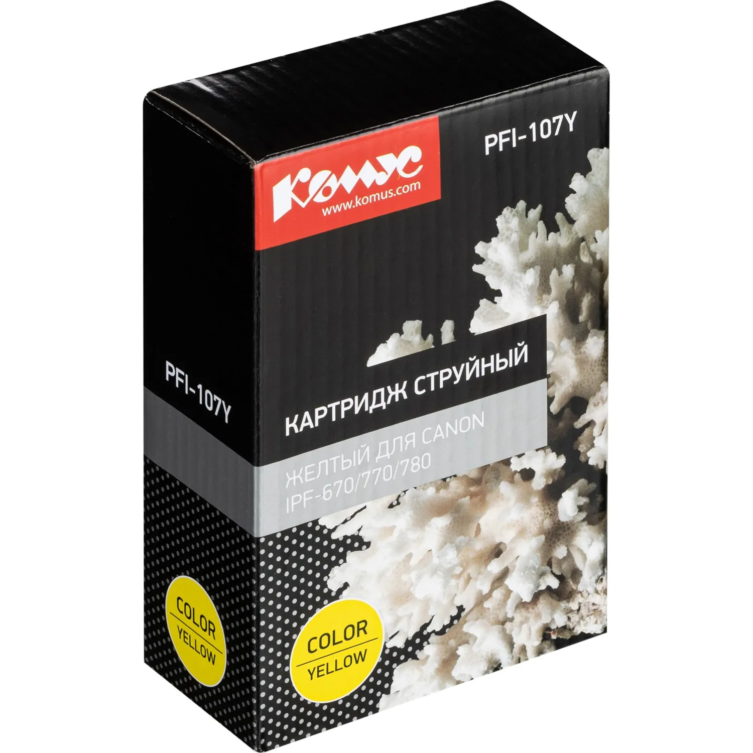 Картридж струйный Комус PFI-107Y для Canon жёлтый совместимый - Image 4