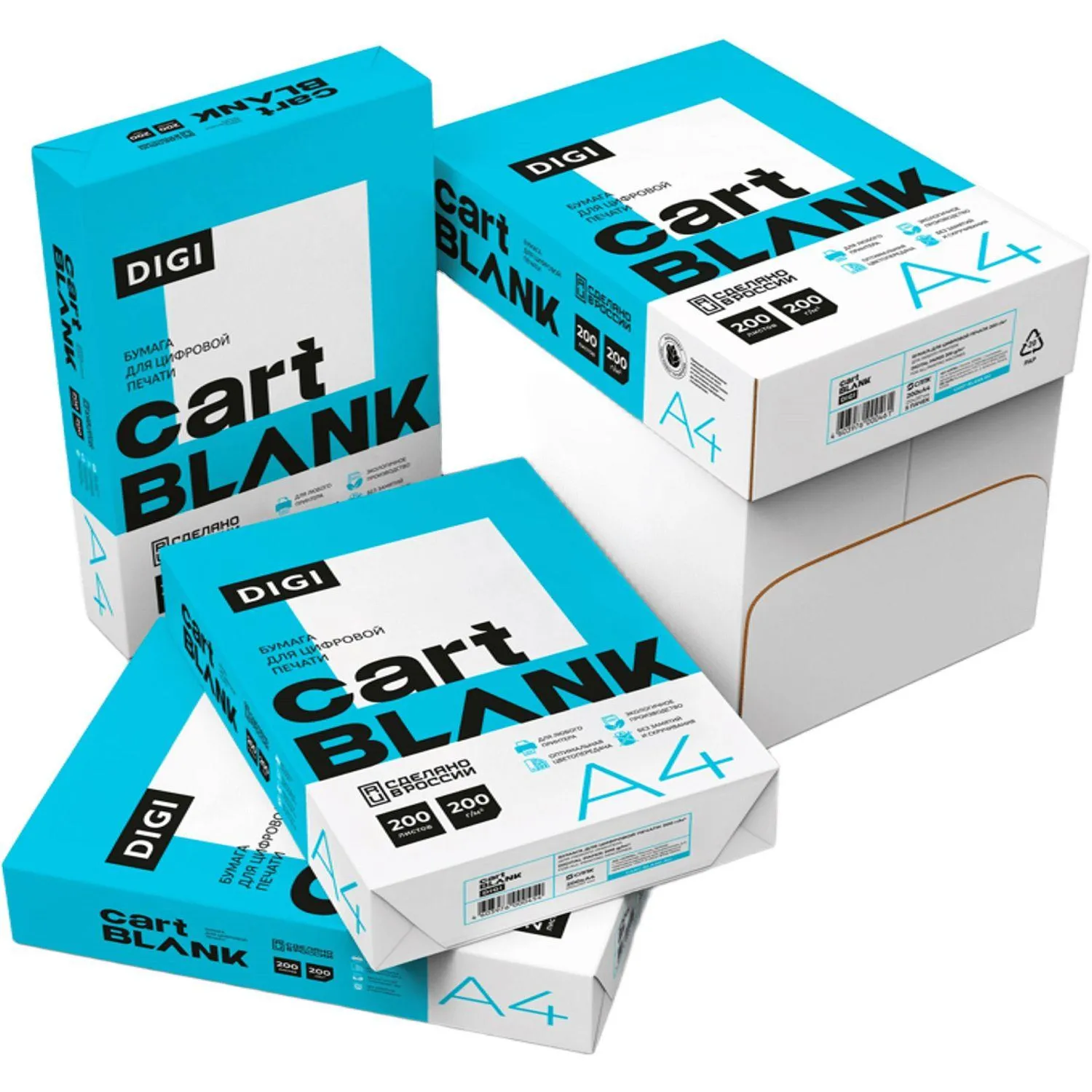 офисная бумага A4 для цветной лазерной печати Cartblank Digi (ECF, ISO 9001) - Image 2