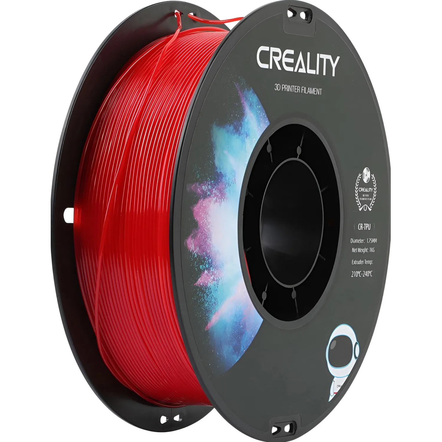 Пластик CR-PETG для 3D-принтера Creality красный глянцевый 1.75 мм 1 кг