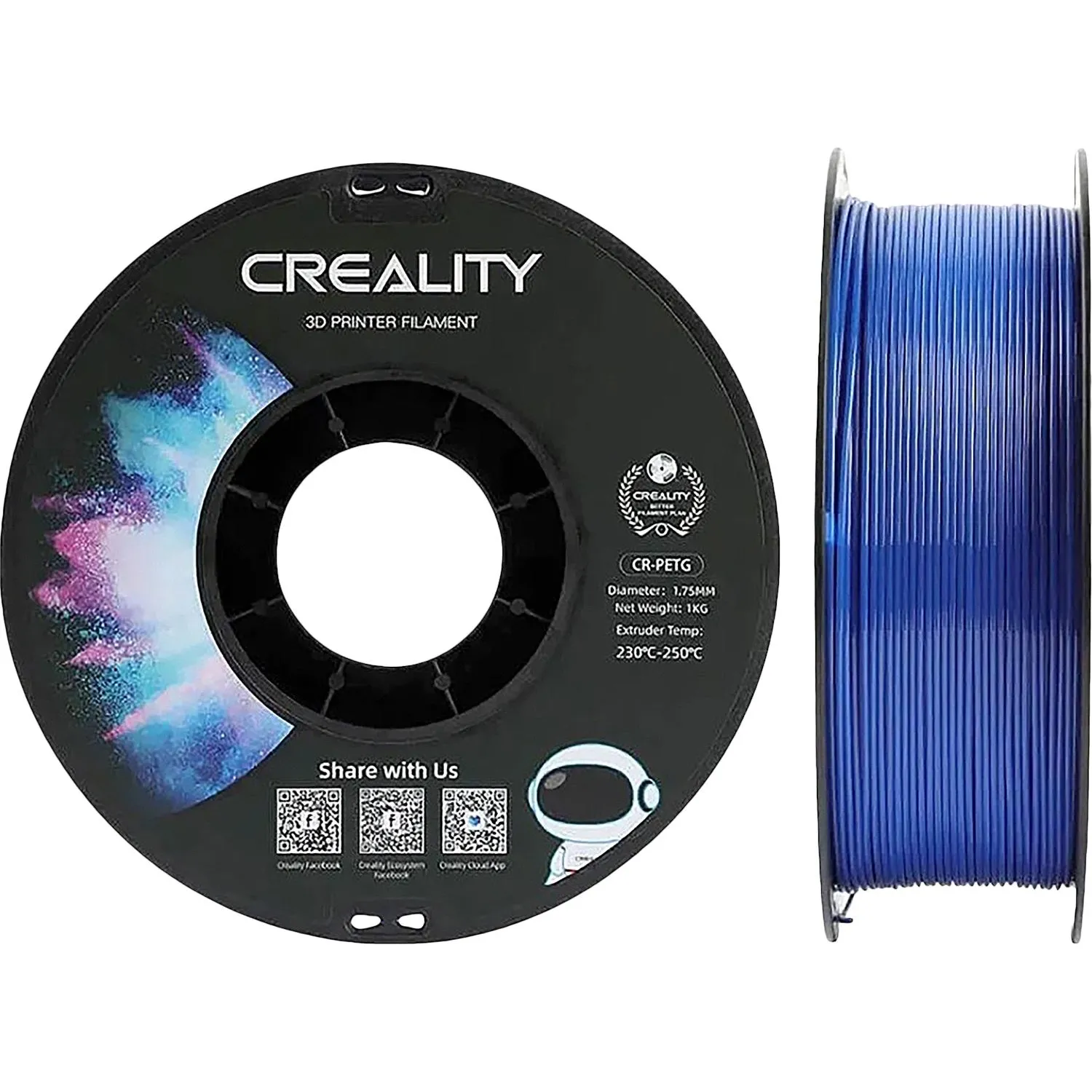 Пластик CR-PETG для 3D-принтера Creality синий глянцевый 1.75 мм 1 кг - Image 2