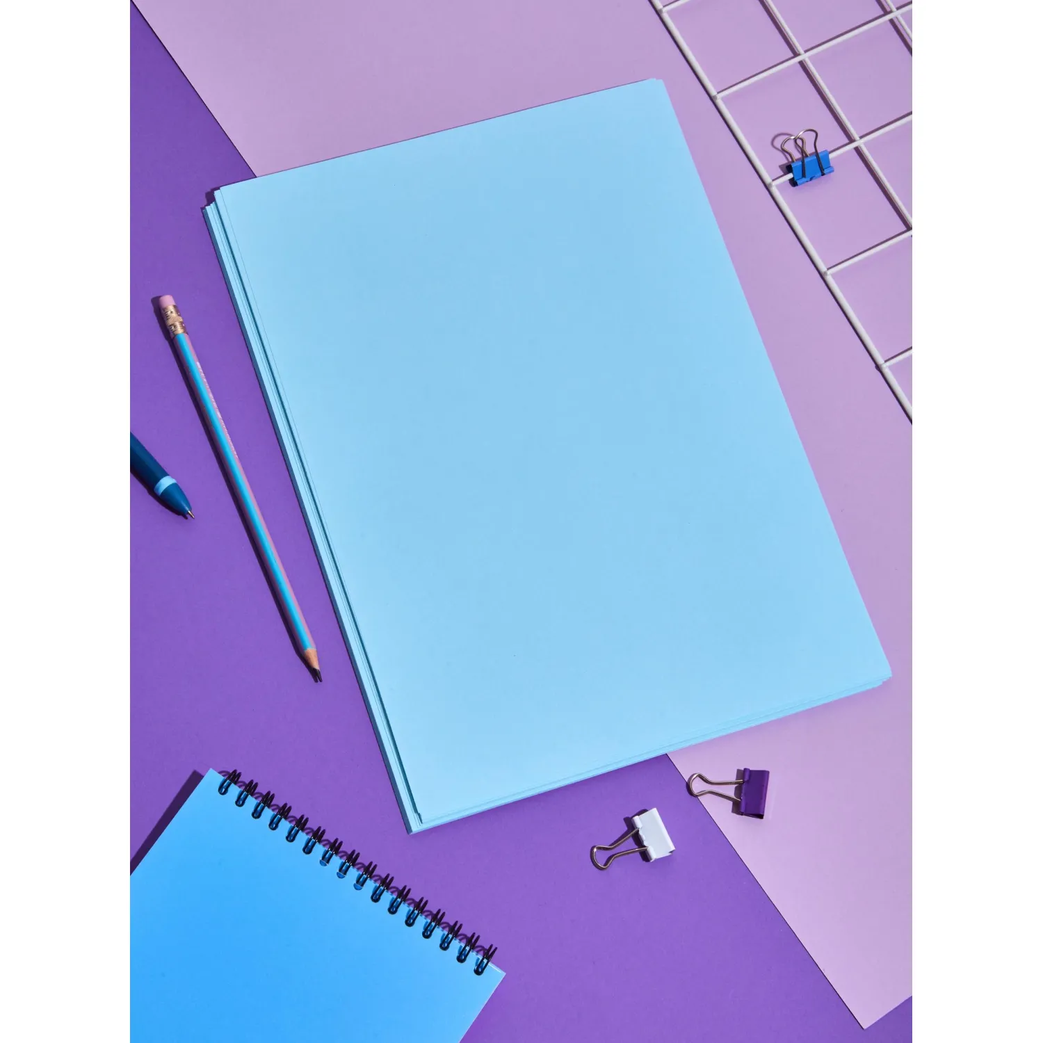 Цветная бумага Комус Color А4 голубая пастель 80г/м² (50л) для офиса - Image 4