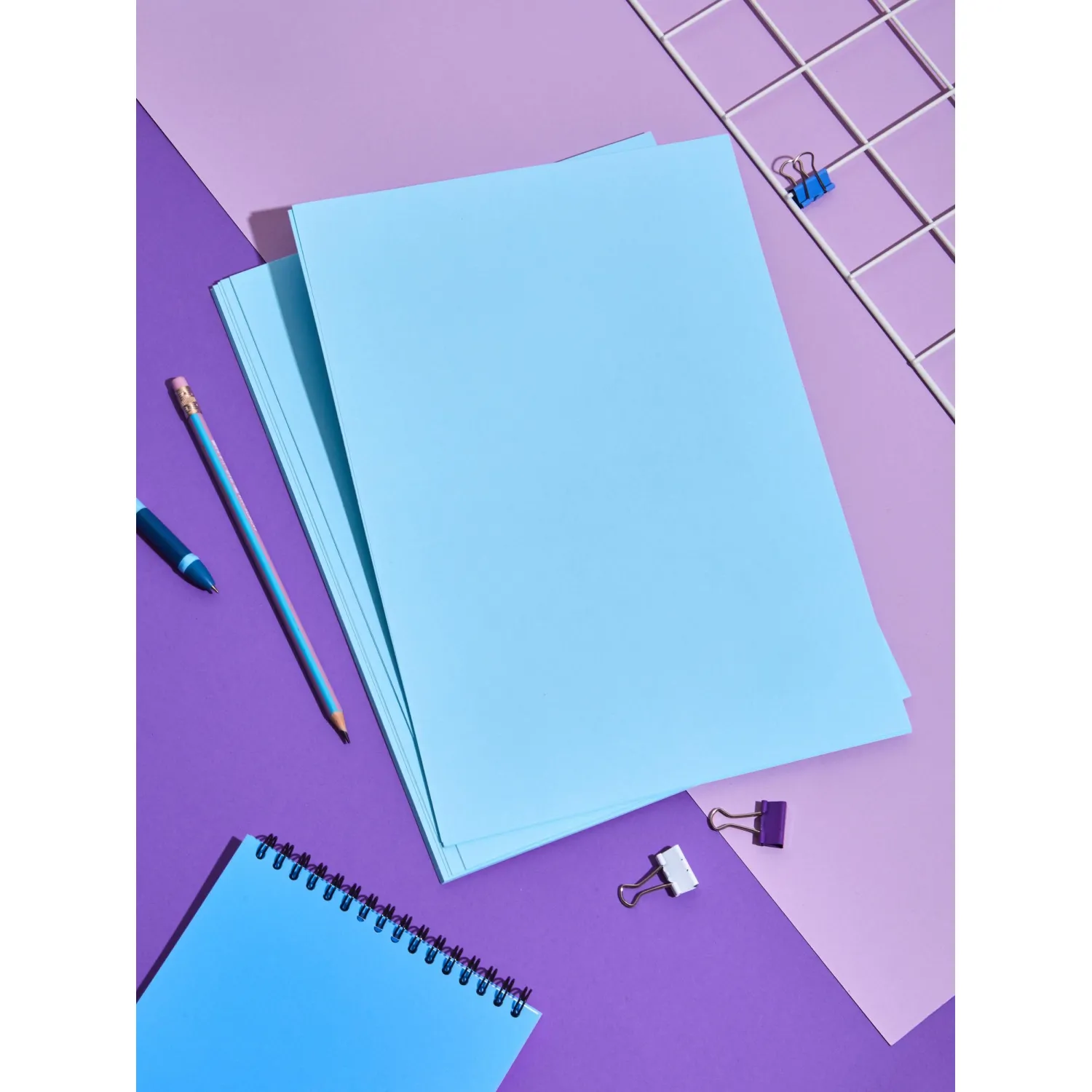 Цветная бумага Комус Color А4 голубая пастель 80г/м² (50л) для офиса - Image 5