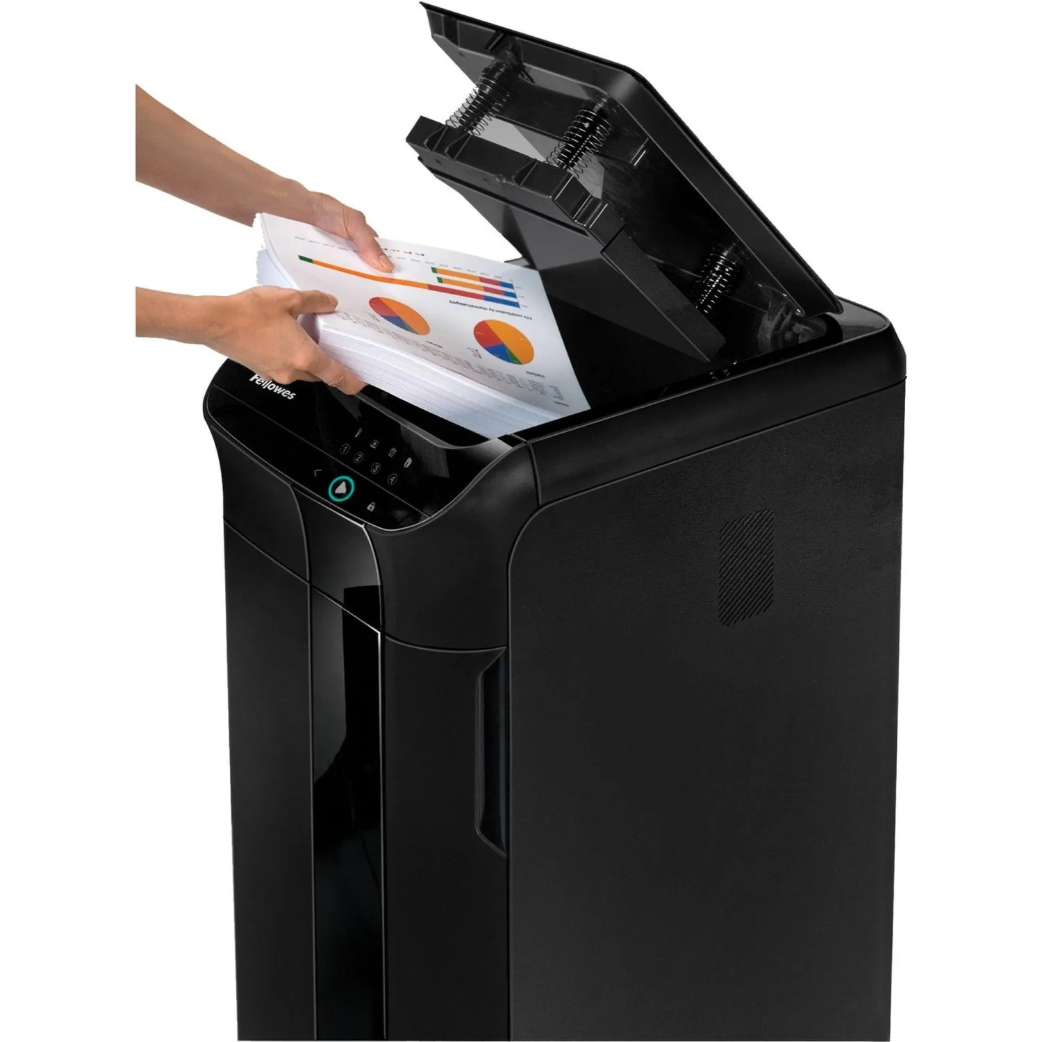 Шредер (уничтожитель документов) Fellowes AutoMax 350C 4-й уровень секретности объем корзины 68 л - Image 4