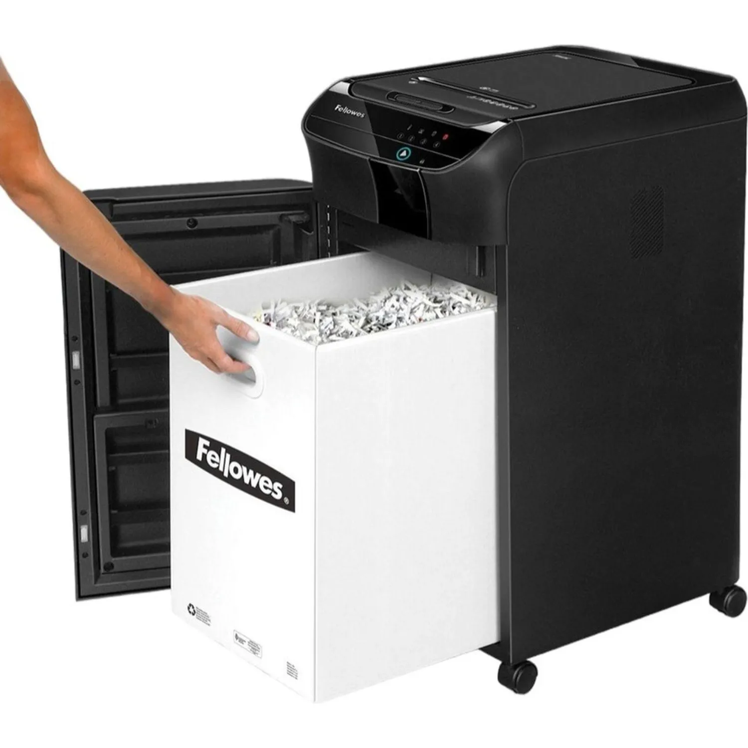 Шредер (уничтожитель документов) Fellowes AutoMax 350C 4-й уровень секретности объем корзины 68 л - Image 6