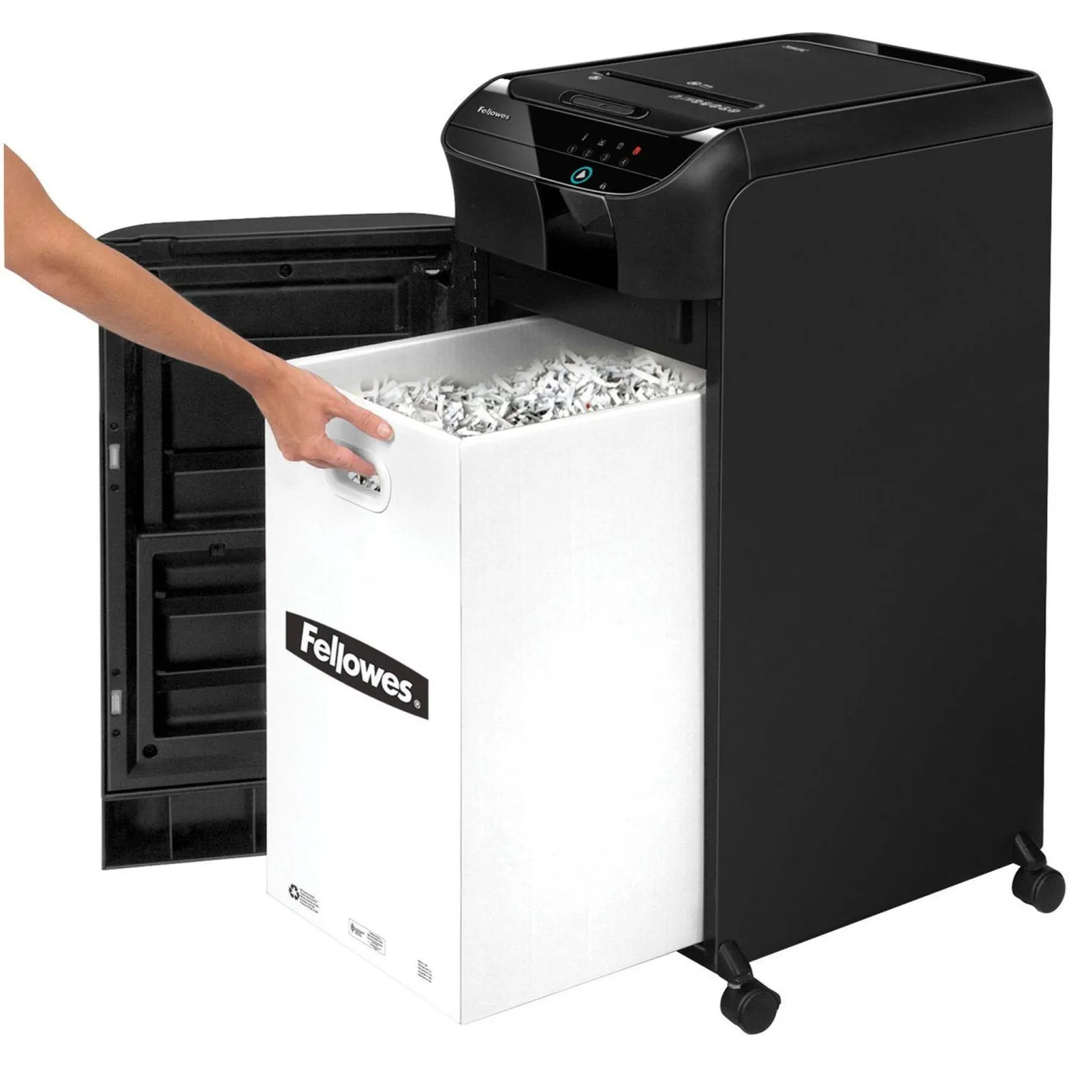 Шредер (уничтожитель документов) Fellowes AutoMax 550C 4-й уровень секретности объем корзины 83 л - Image 7