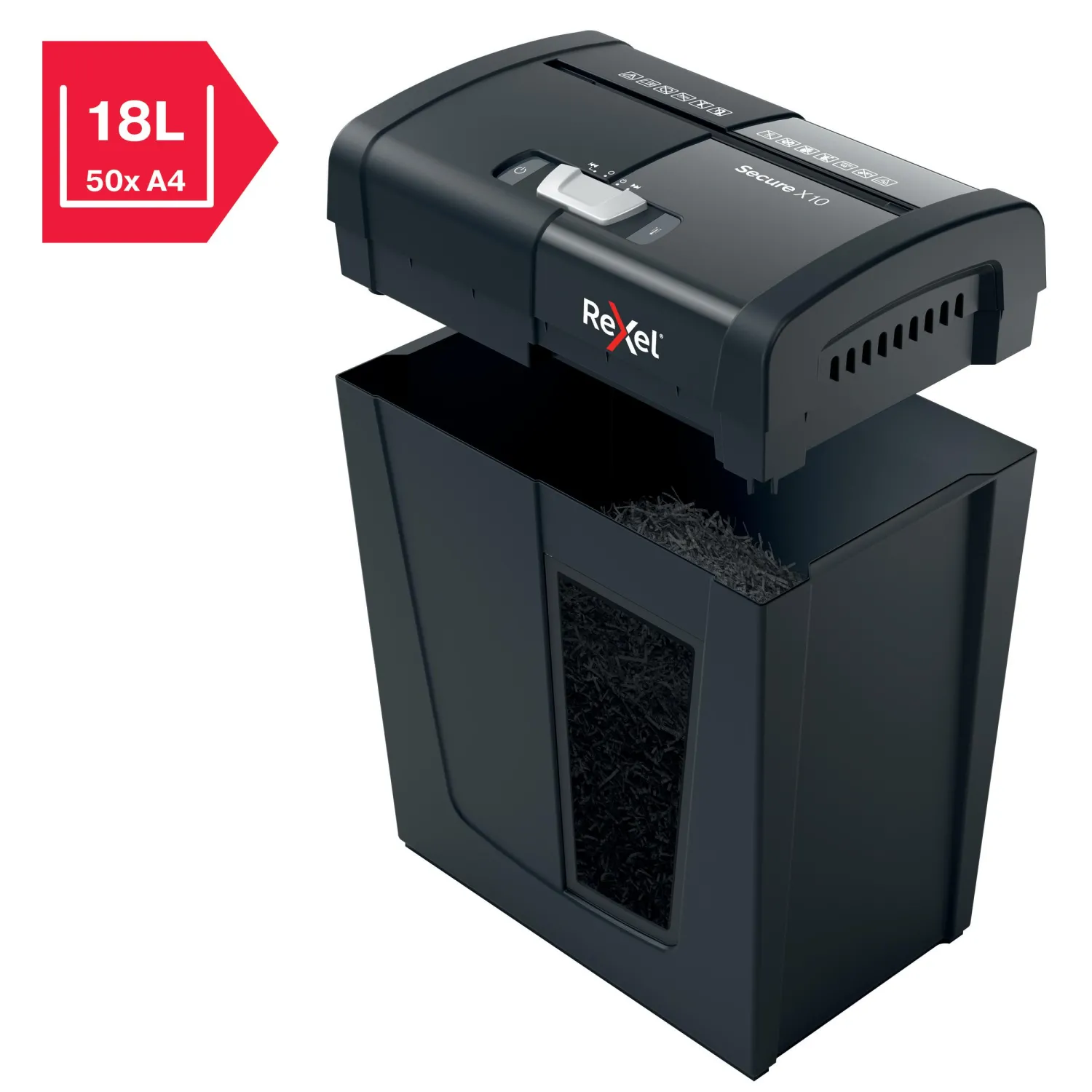 Шредер (уничтожитель документов) Rexel Secure X10 4-й уровень секретности объем корзины 18 л - Image 10