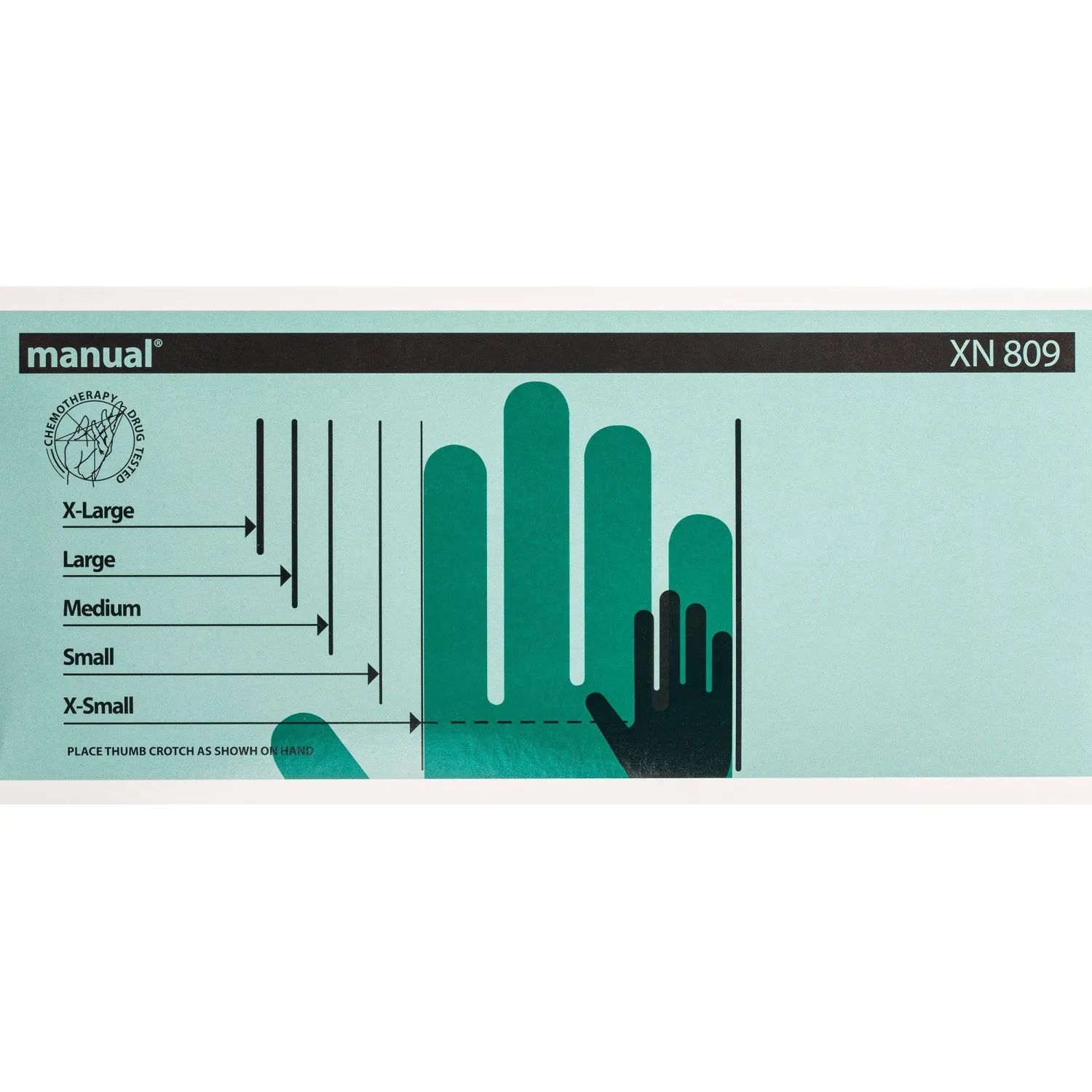 Перчатки медицинские смотровые Manual XN 809 нитриловые неопудренные удлиненные зеленые (размер XL, 50 штук/25 пар в упаковке) - Image 6