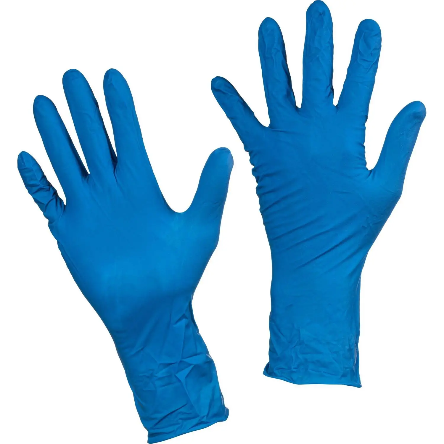 Перчатки одноразовые Libry High Risk латексные неопудренные особопрочные синие (размер XL, 50 штук/25 пар в упаковке) - Image 5