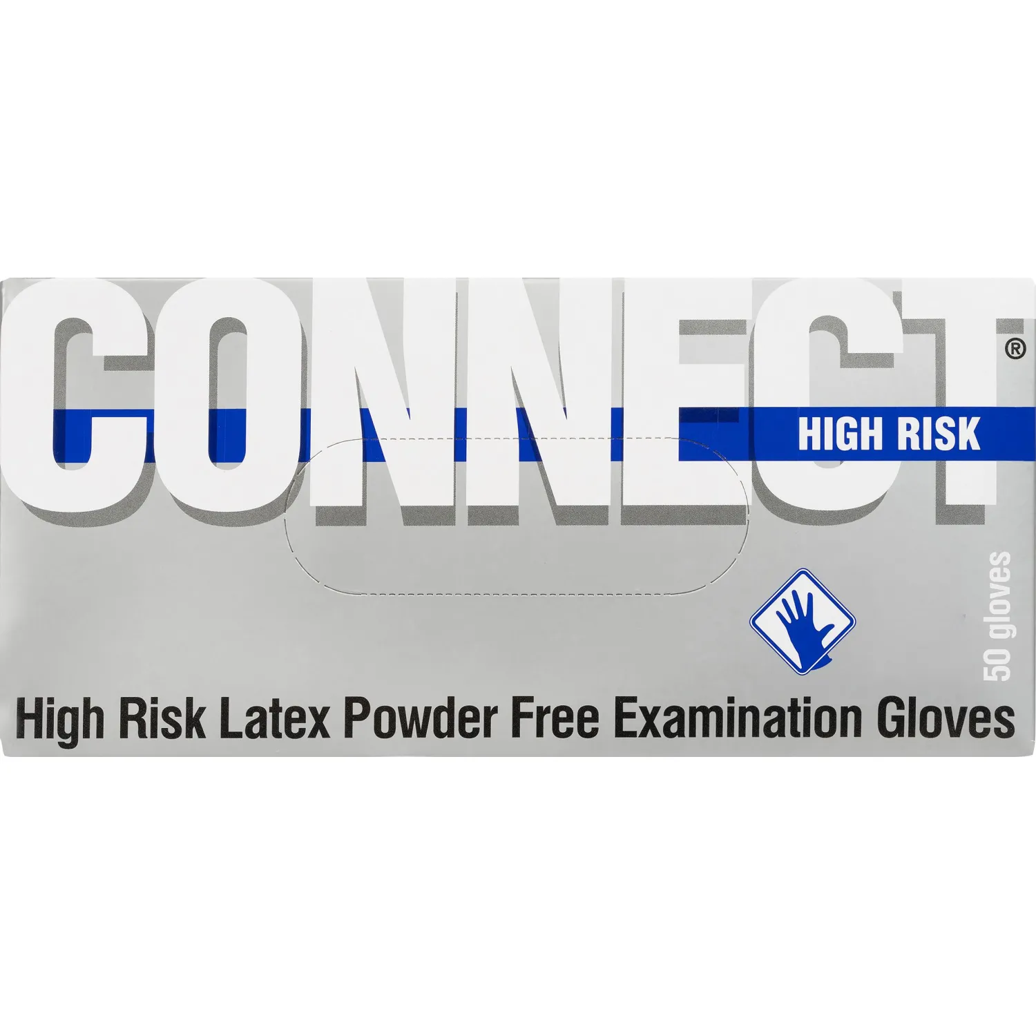 Перчатки медицинские смотровые CONNECT High Risk латексные неопудренные синие (размер L, 25 пар/50 штук в упаковке) - Image 6