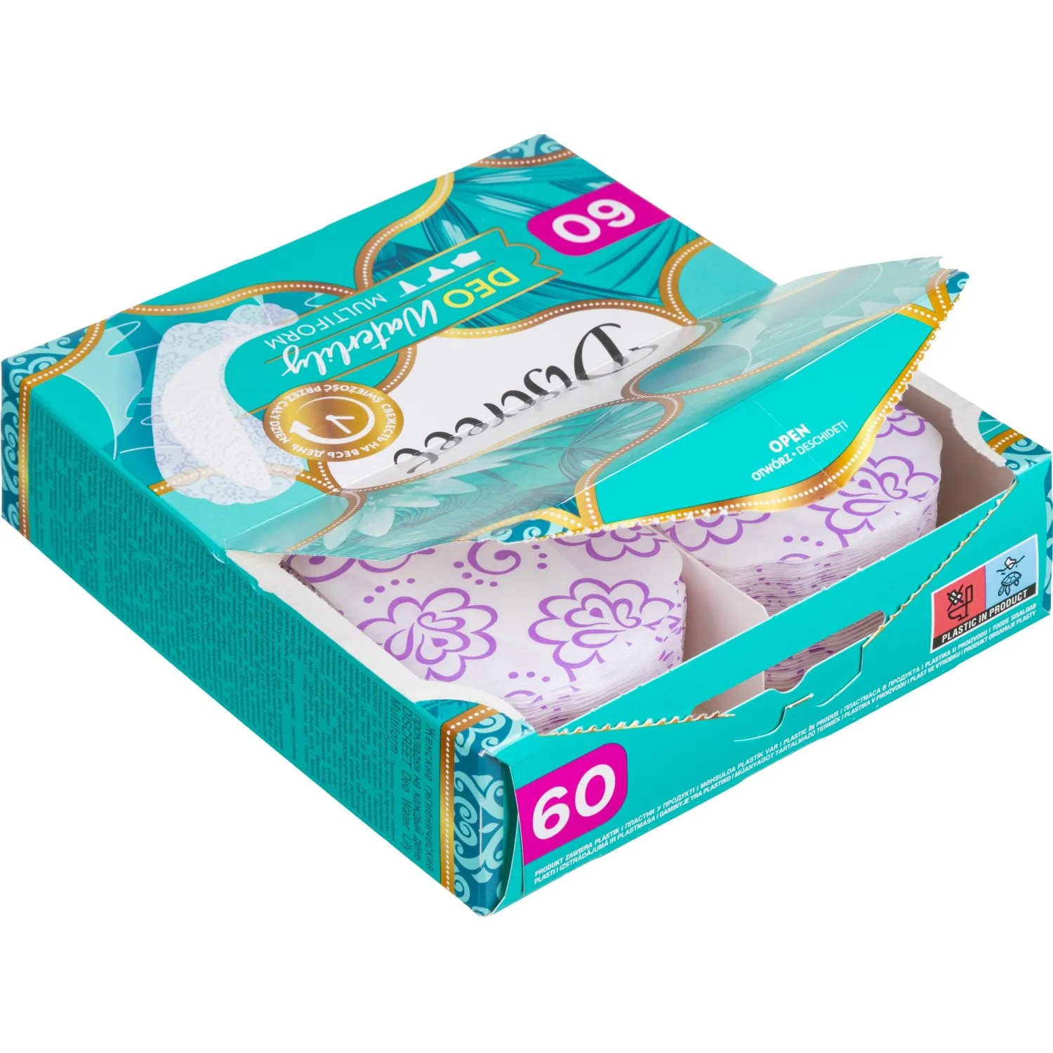 Прокладки женские ежедневные Discreet Deo Waterlily Multiform (60 штук в упаковке) - Image 5