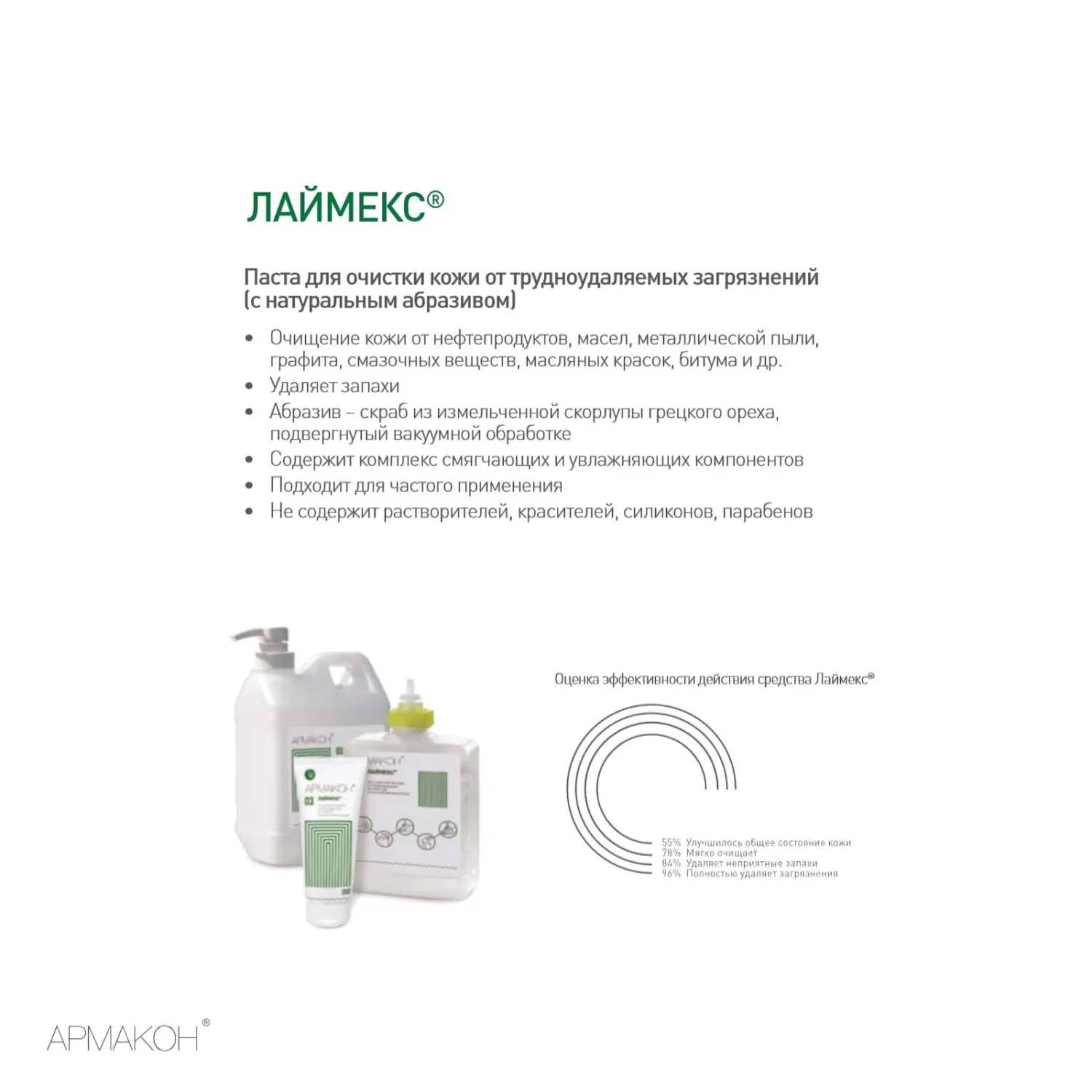 Паста Армакон Лаймекс очищающая для рук с натуральным абразивом 200 мл (1193) - Image 5