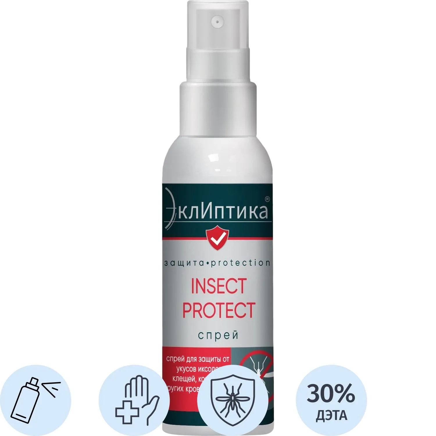 Спрей репеллентный от укусов комаров и клещей Эклиптика Insect Protect 100 мл