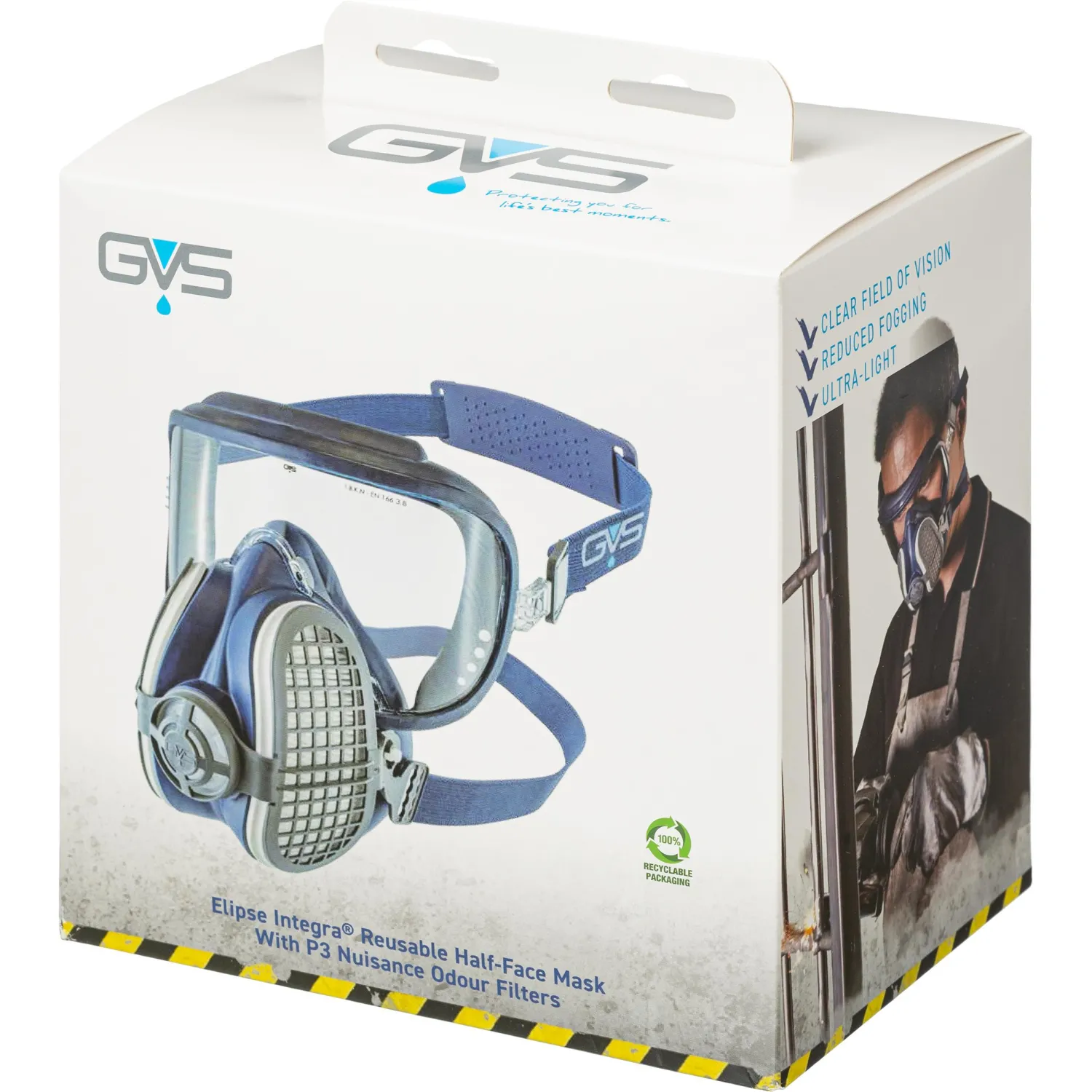 Полумаска Elipse GVS Integra размер M/L в комплекте с 2 сменными фильтрами P3 с защитой от запаха (SPR405IFUB) - Image 7