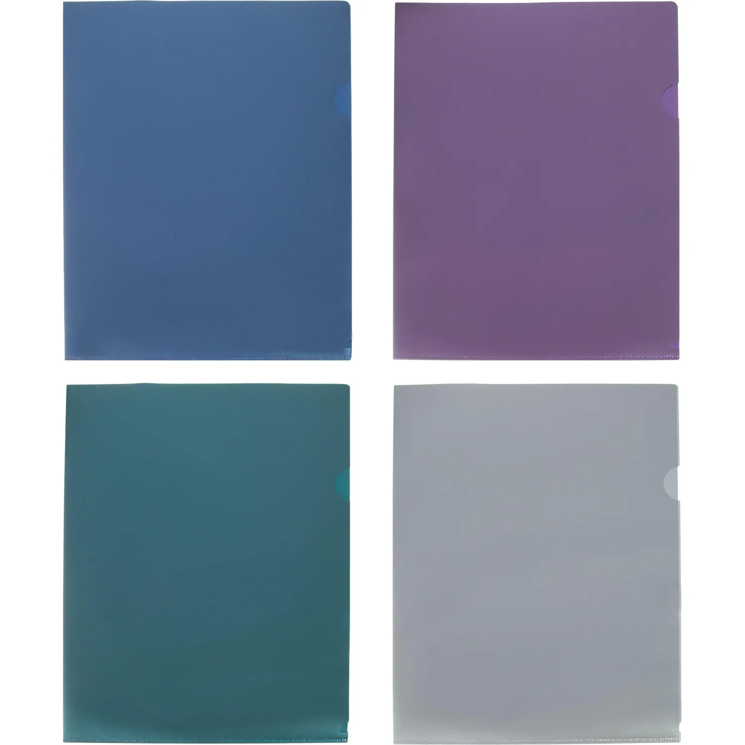 Папка уголок Metallics А4 пластиковая 200 мкм (4 штуки в упаковке)