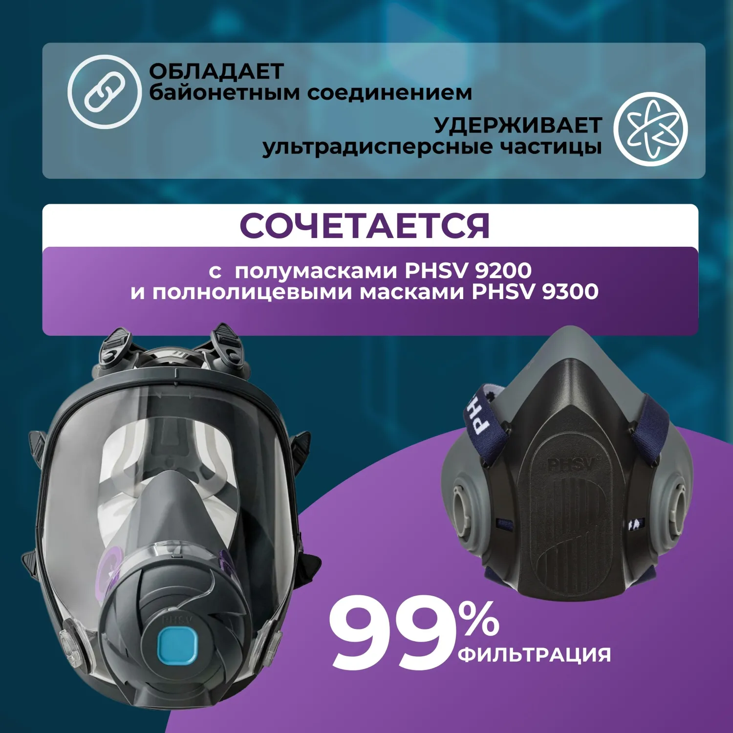 Фильтр противоаэрозольный HEPA PHSV 9232 P3 R (2 штуки в упаковке) - Image 3