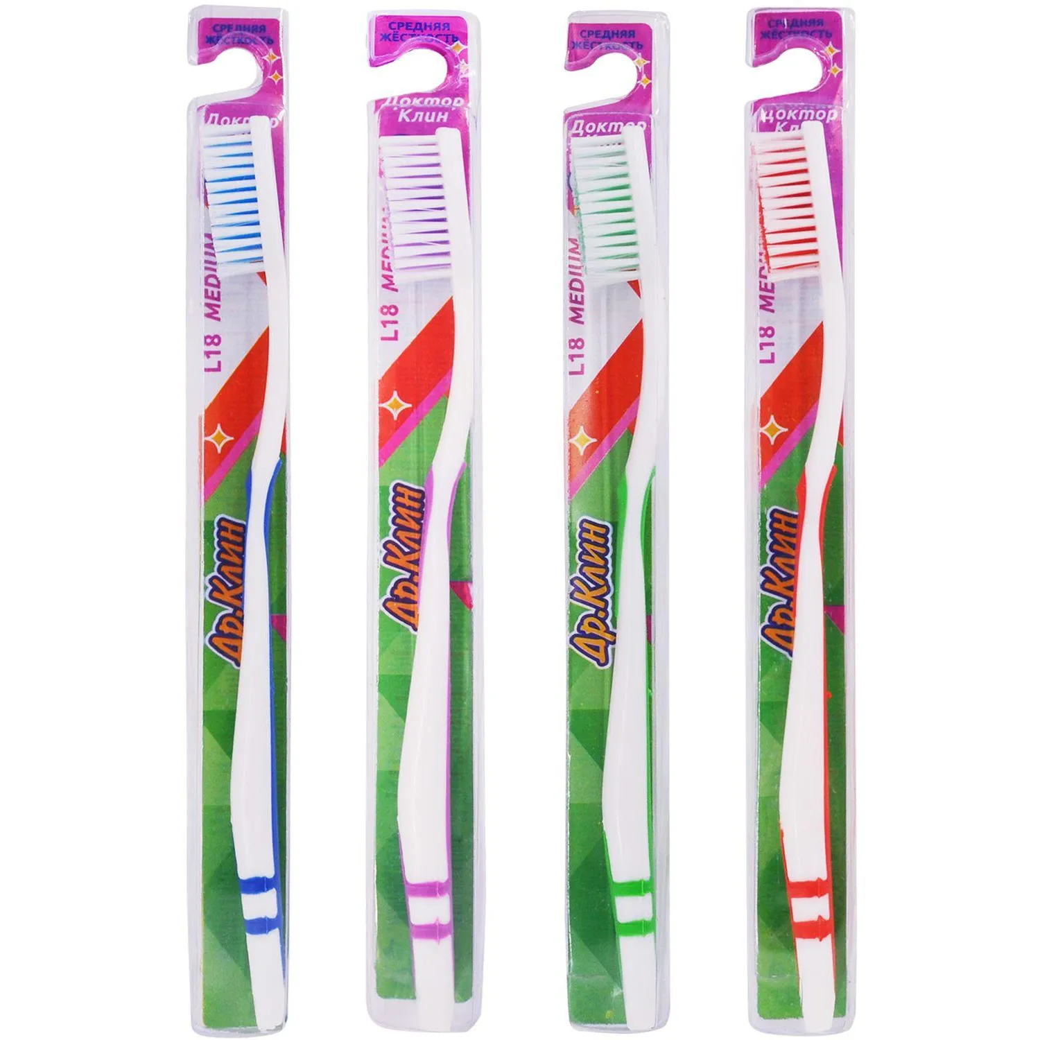 Зубная щётка Dr.Clean L18 средней жёсткости - Image 2
