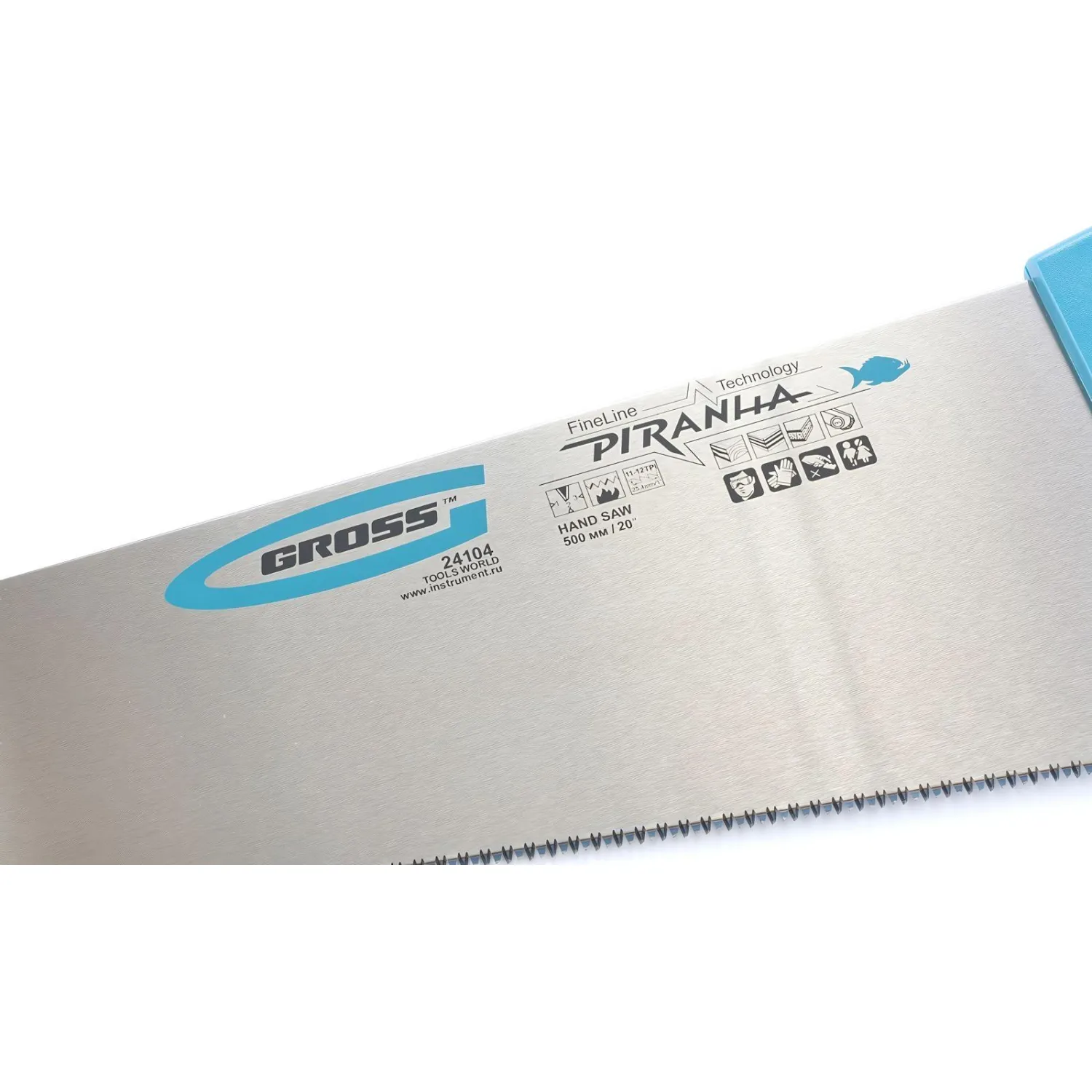 Ножовка по дереву PIRANHA, 500 мм, 11-12 TPI, зуб - 3D (24104) - Image 3