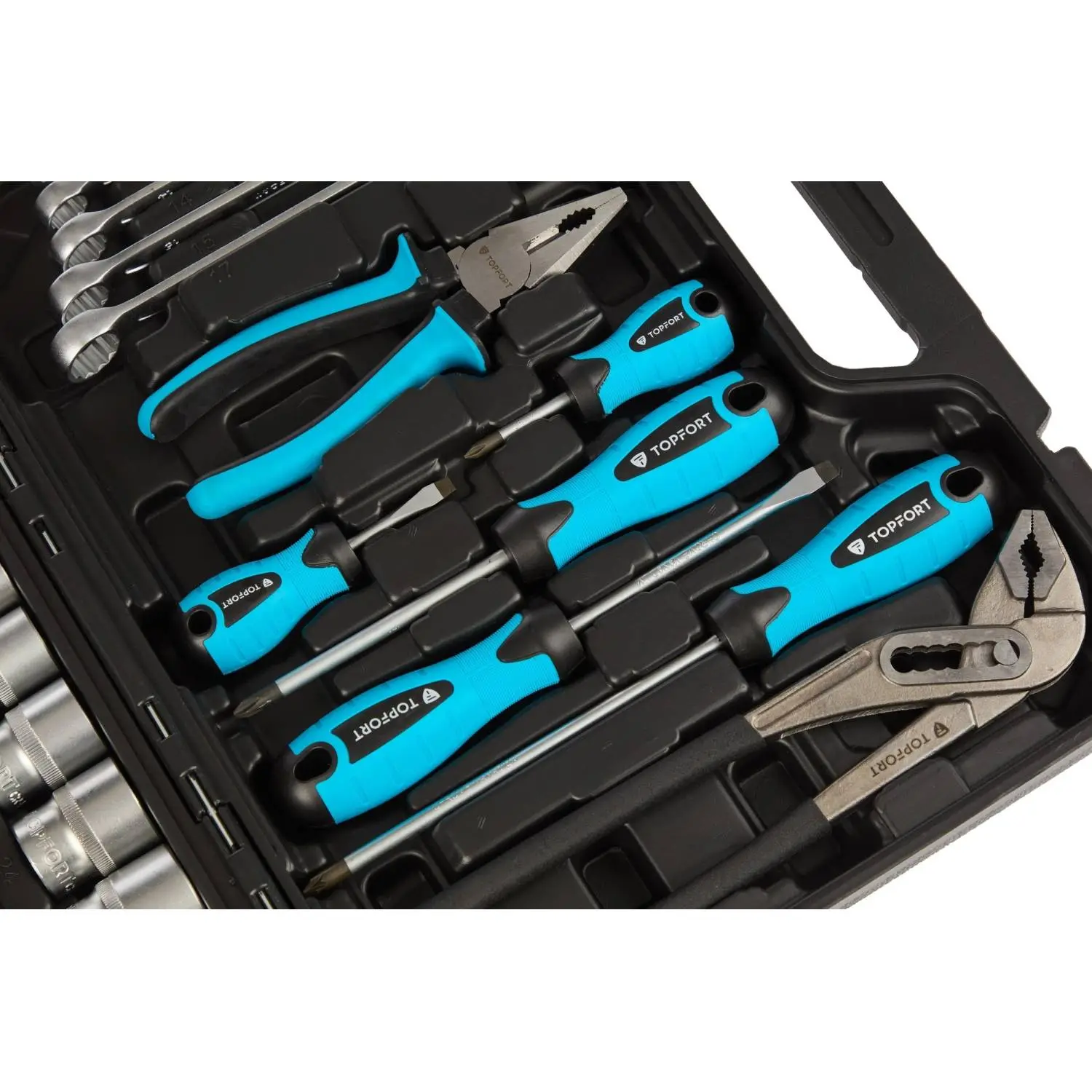 Набор инструмента автомобильный 1/2" 1/4" в чемодане 55 предметов профессиональный (1975955) - Image 5