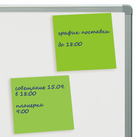 Блок самоклеящийся (стикеры), STAFF НЕОНОВЫЙ, 76х76 мм, 100 листов, зеленый, 115585 - Image 5