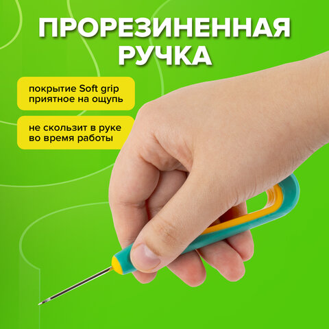 Шило с крючком, общая длина 140 мм, d=2 мм, прорезиненная ручка, STAFF, 238115 - Image 11