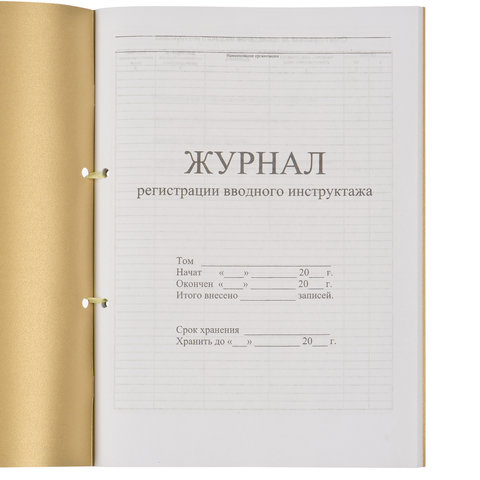 Журнал регистрации вводного инструктажа, 32 л., сшивка, пломба, обложка ПВХ, 130204 - Image 2