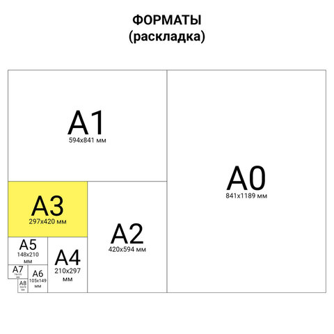 Папка для черчения БОЛЬШАЯ А3, 297х420 мм, 24 л., 200 г/м2, без рамки, ватман СПБФ ГОЗНАК, 3с63 - Image 4