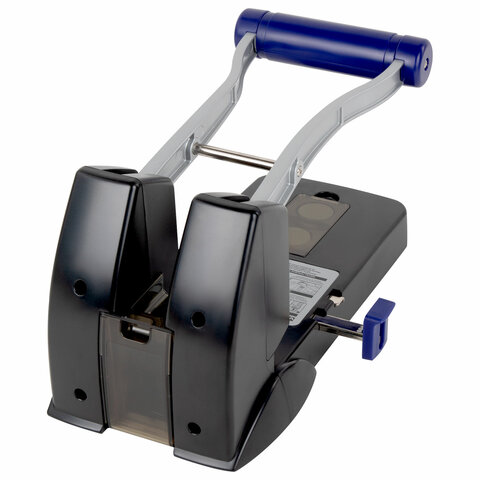 Дырокол металлический МОЩНЫЙ BRAUBERG "EXTRA Heavy duty", до 160 листов, черно-синий, 272722 - Image 6
