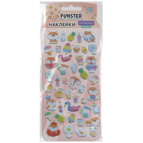 Наклейки гелевые "Вкусный микс", 17,5х9 см, ассорти 6 видов, FUNSTER (ФАНСТЕР), 666082 - Image 5