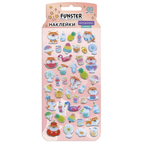 Наклейки гелевые "Вкусный микс", 17,5х9 см, ассорти 6 видов, FUNSTER (ФАНСТЕР), 666082 - Image 11