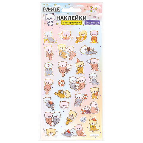 Наклейки бумажные 17,5х9,5 см, ассорти 12 видов, FUNSTER (ФАНСТЕР), 666676 - Image 3