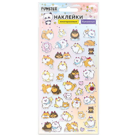 Наклейки бумажные 17,5х9,5 см, ассорти 12 видов, FUNSTER (ФАНСТЕР), 666676 - Image 5