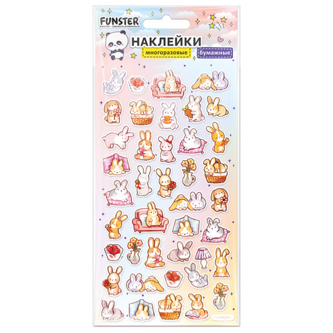 Наклейки бумажные 17,5х9,5 см, ассорти 12 видов, FUNSTER (ФАНСТЕР), 666676 - Image 6