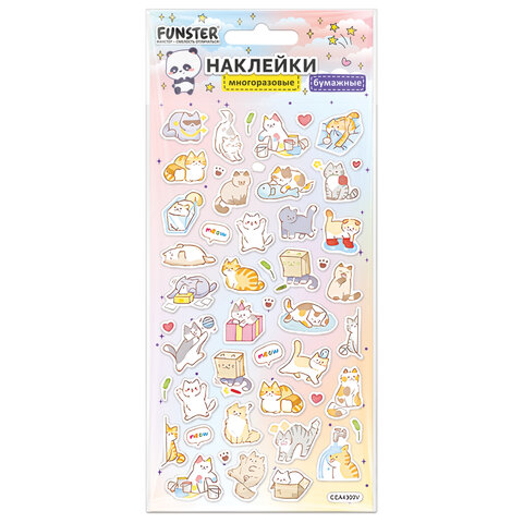 Наклейки бумажные 17,5х9,5 см, ассорти 12 видов, FUNSTER (ФАНСТЕР), 666676 - Image 8