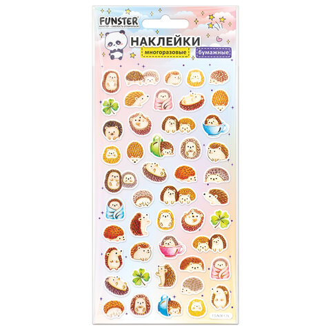 Наклейки бумажные 17,5х9,5 см, ассорти 12 видов, FUNSTER (ФАНСТЕР), 666676 - Image 11