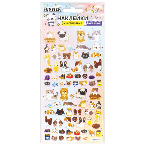 Наклейки бумажные 17,5х9,5 см, ассорти 12 видов, FUNSTER (ФАНСТЕР), 666676 - Image 12